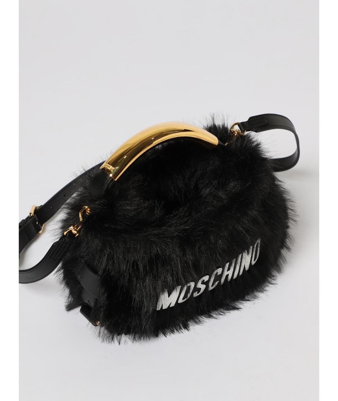 MOSCHINO Черная сумка через плечо, фото 4