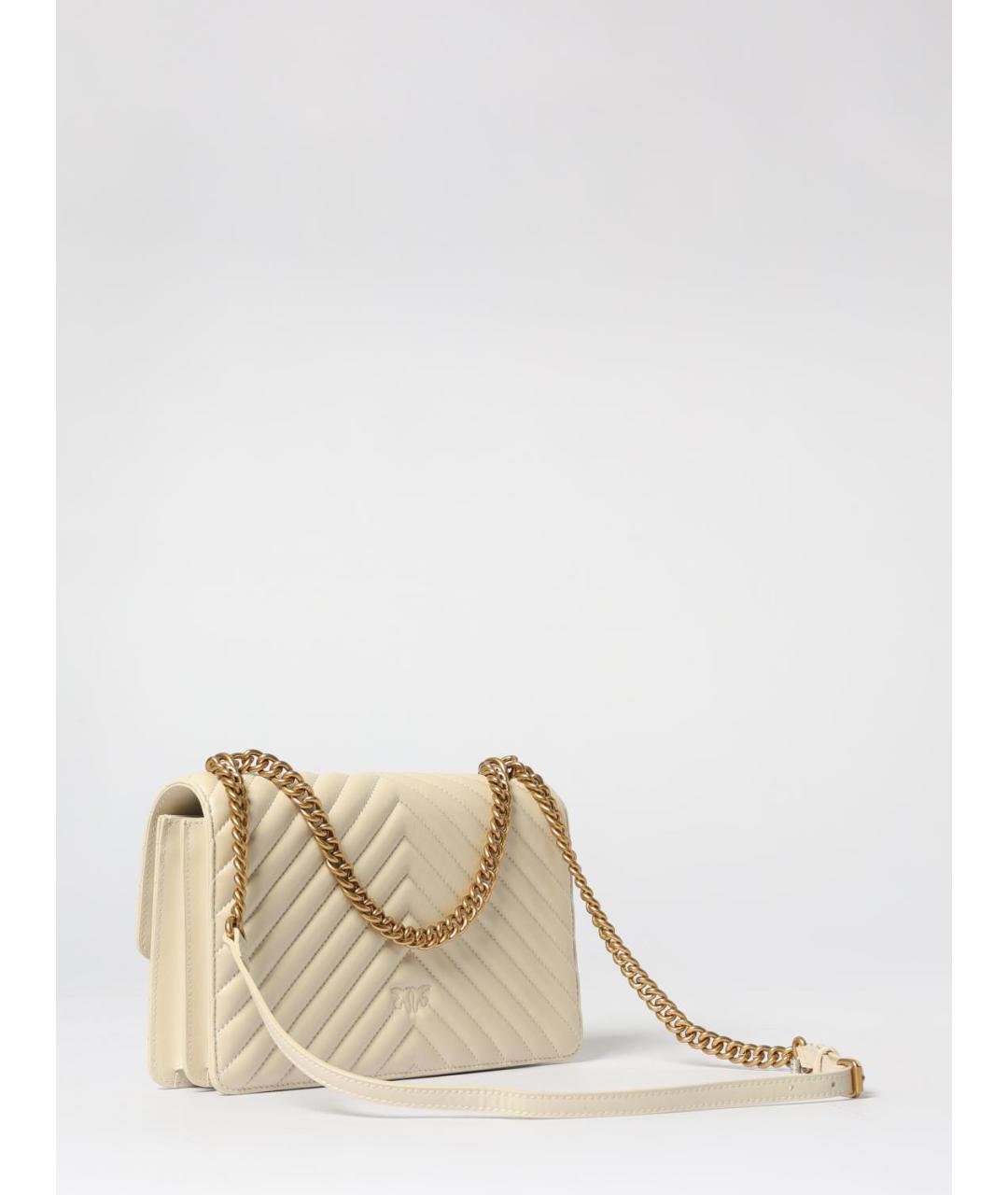 PINKO Белая кожаная сумка через плечо, фото 2