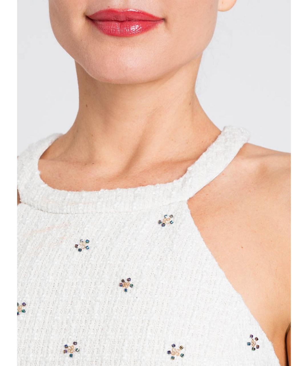 TWIN-SET Белое полиэстеровое повседневное платье, фото 3