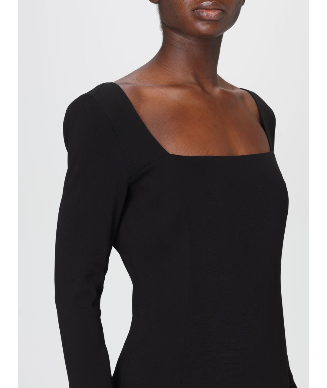 PINKO Черное вискозное платье, фото 4