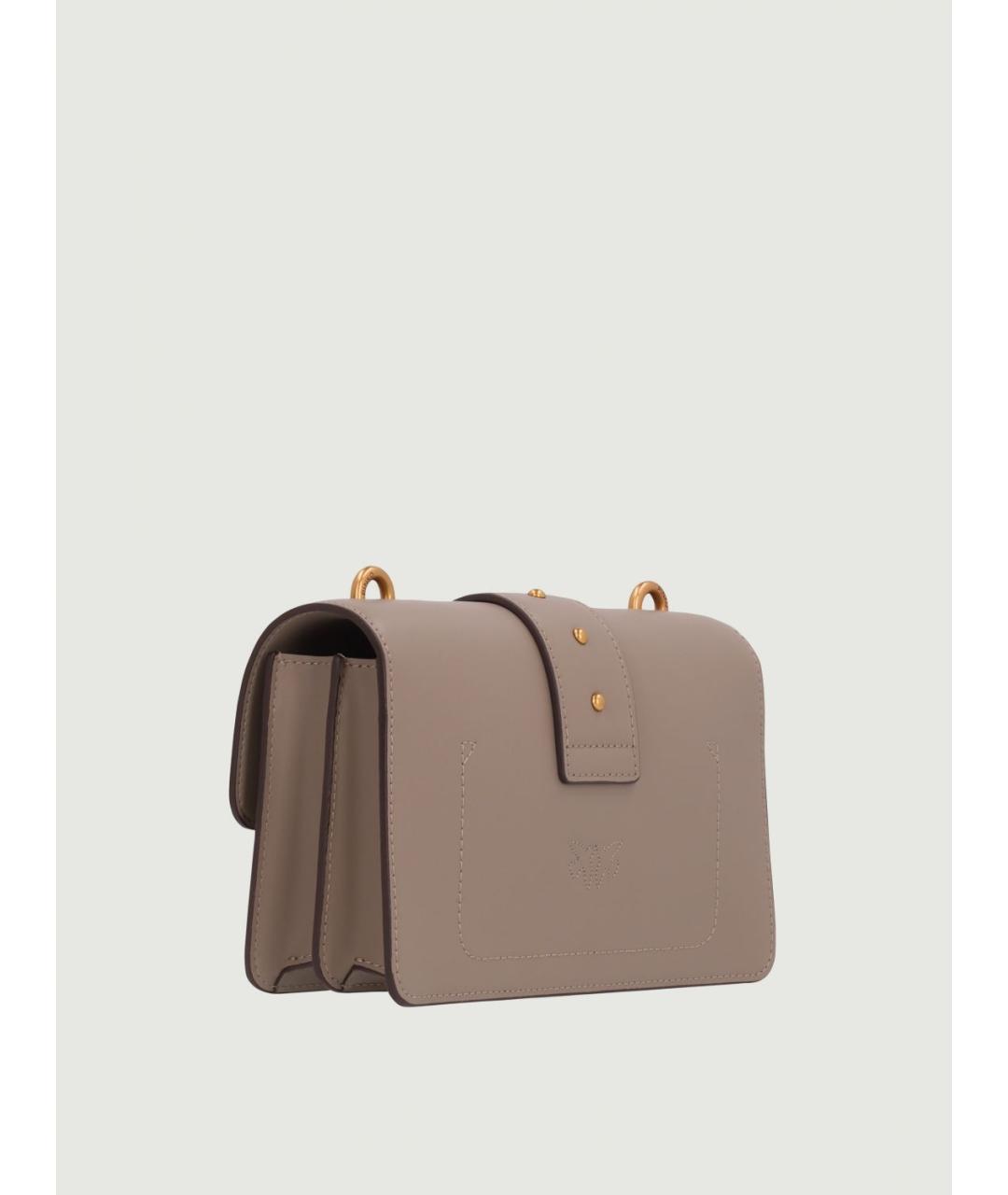 PINKO Серая кожаная сумка через плечо, фото 2