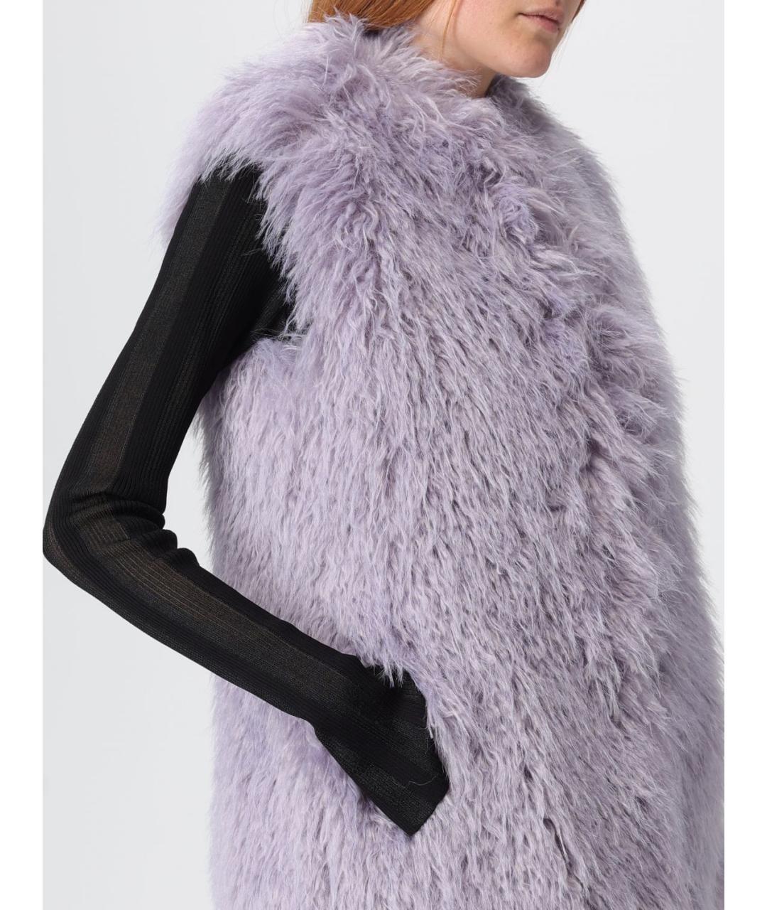 PATRIZIA PEPE Фиолетовый полиэстеровый жилет, фото 5