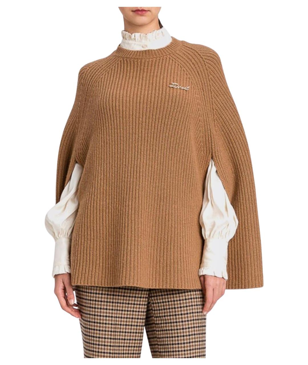 TWIN-SET Коричневый шерстяной джемпер / свитер, фото 1