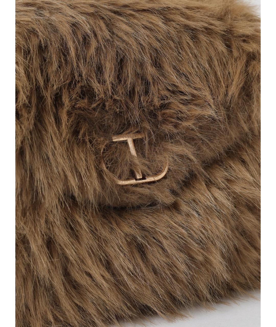 TWIN-SET Серая сумка через плечо из искусственной кожи, фото 3