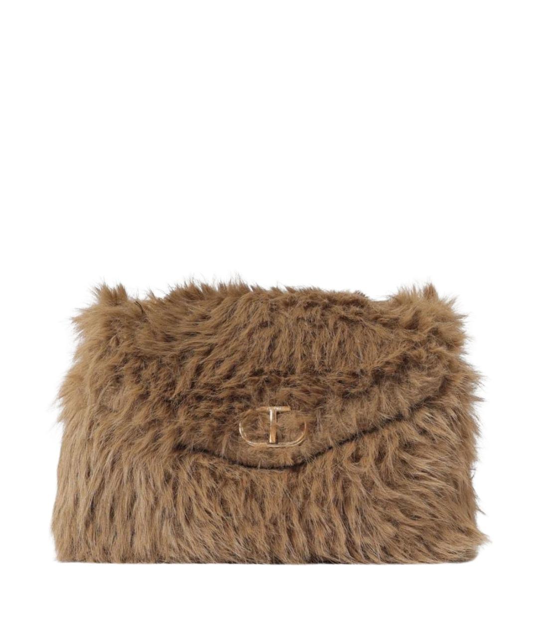 TWIN-SET Серая сумка через плечо из искусственной кожи, фото 1