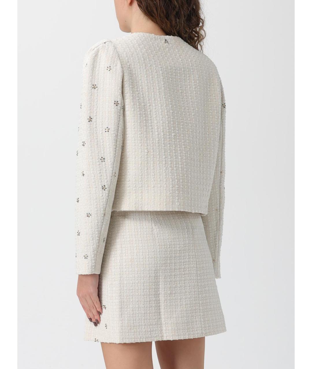 TWIN-SET Бежевый полиэстеровый жакет/пиджак, фото 3