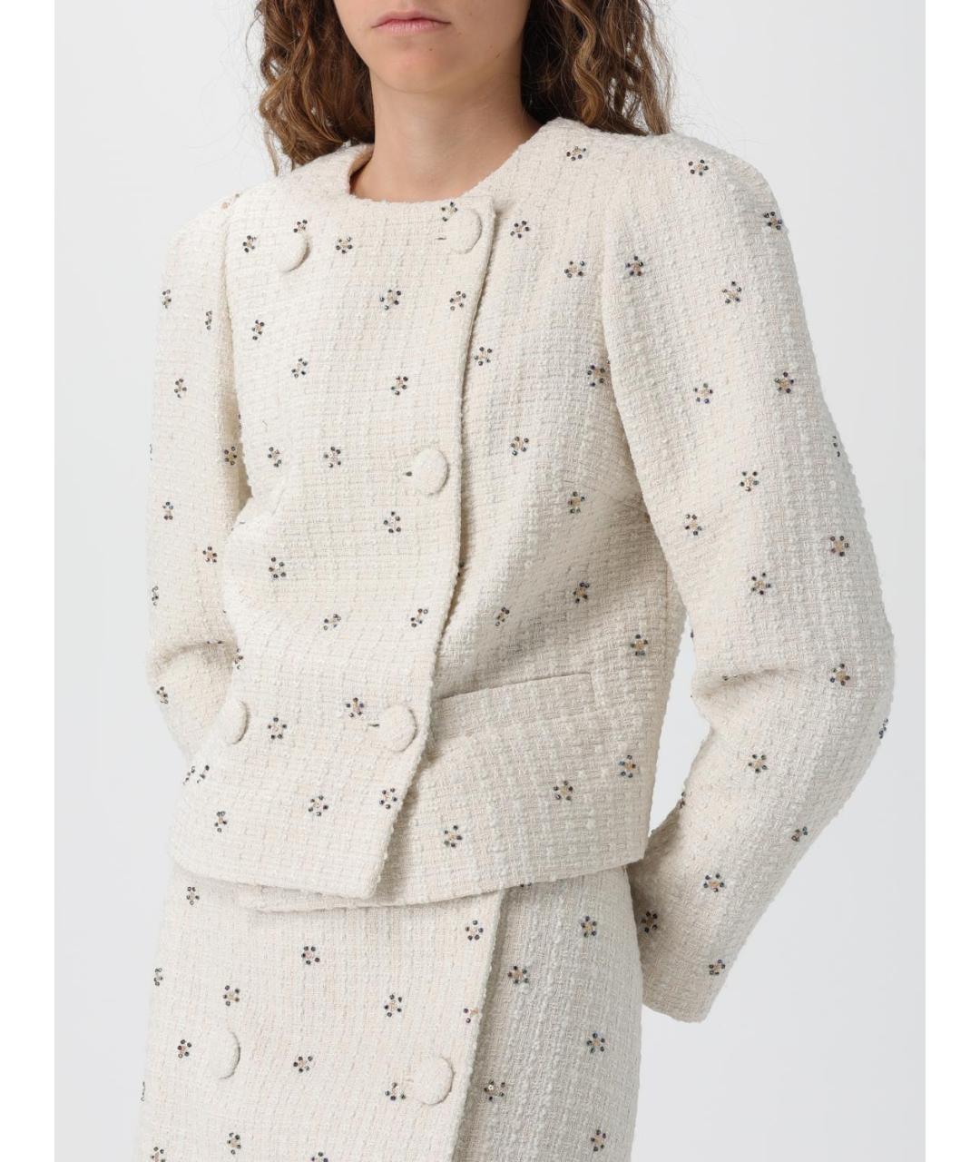 TWIN-SET Бежевый полиэстеровый жакет/пиджак, фото 4