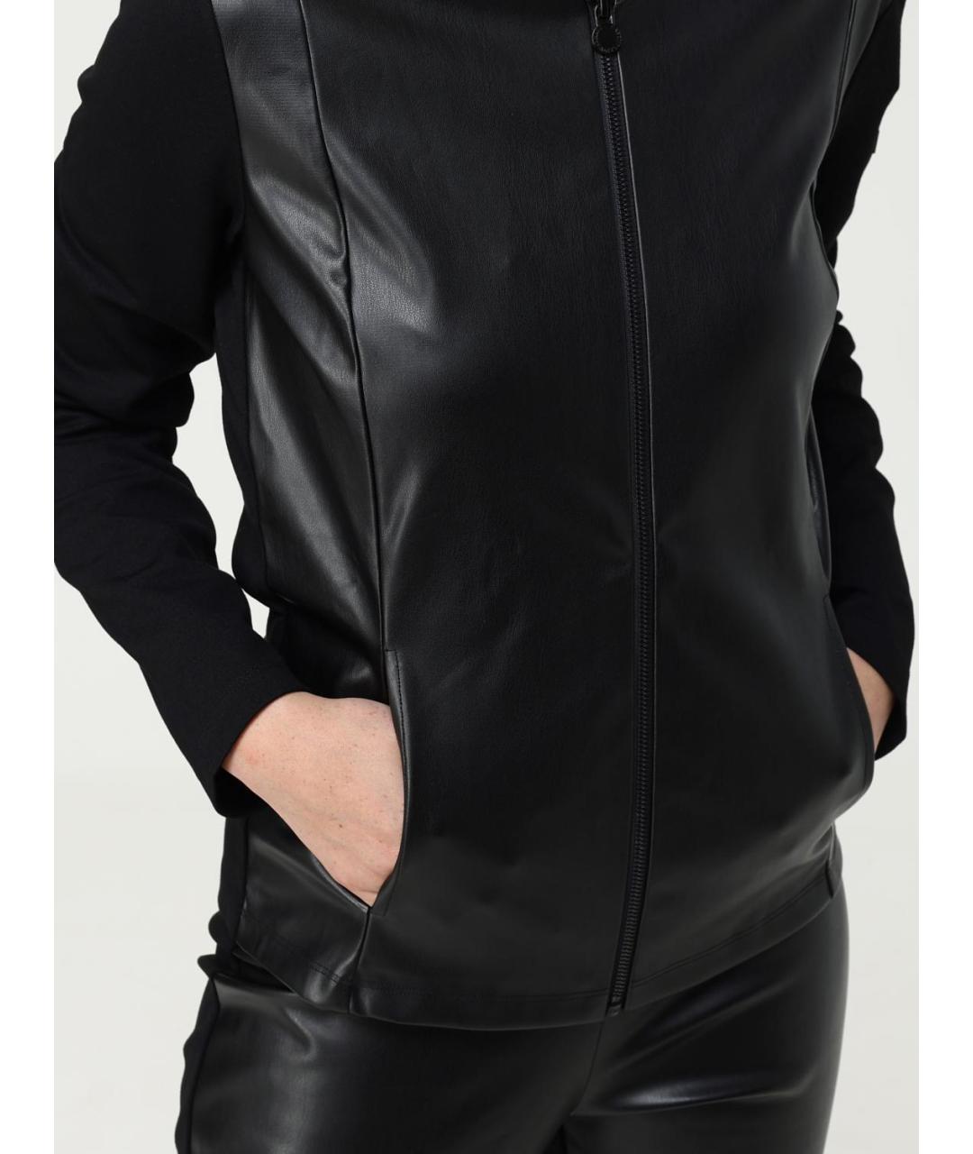 EA7 Черная полиэстеровая куртка, фото 4