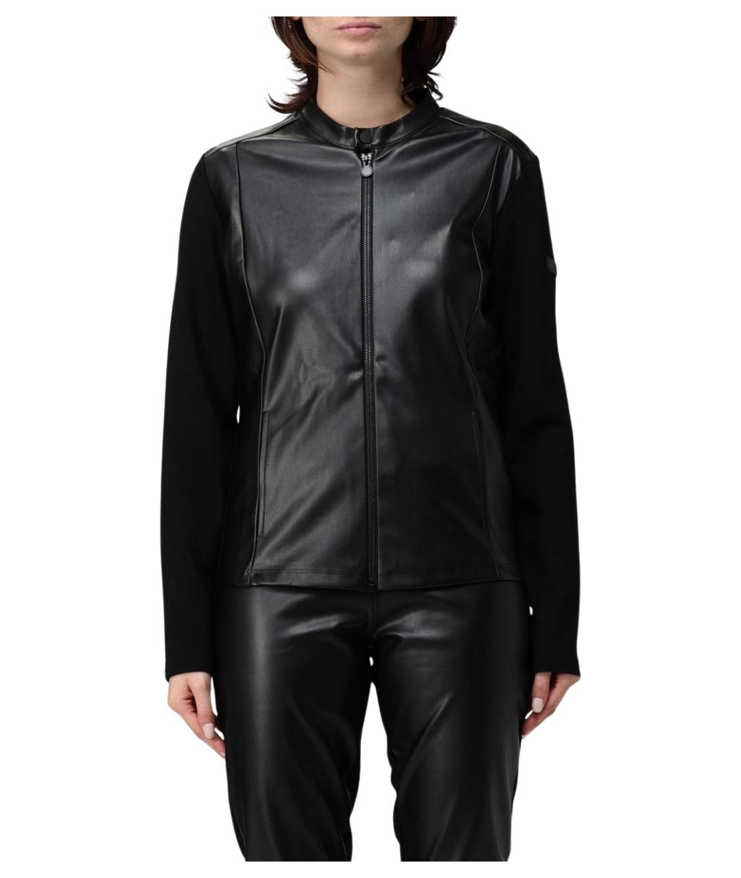 EA7 Черная полиэстеровая куртка, фото 1