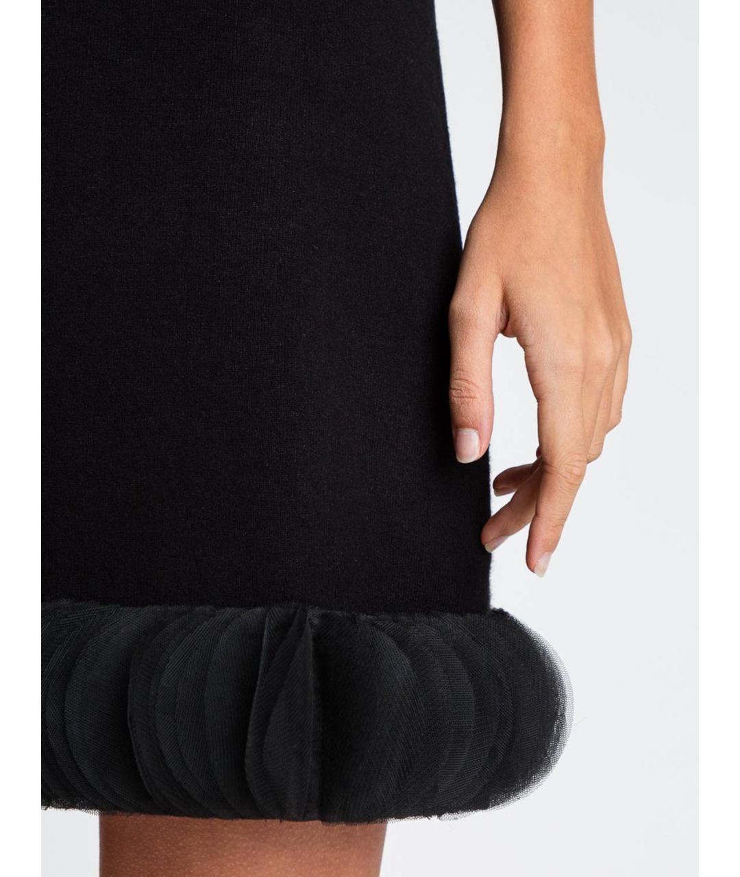 TWIN-SET Черное вискозное платье, фото 3