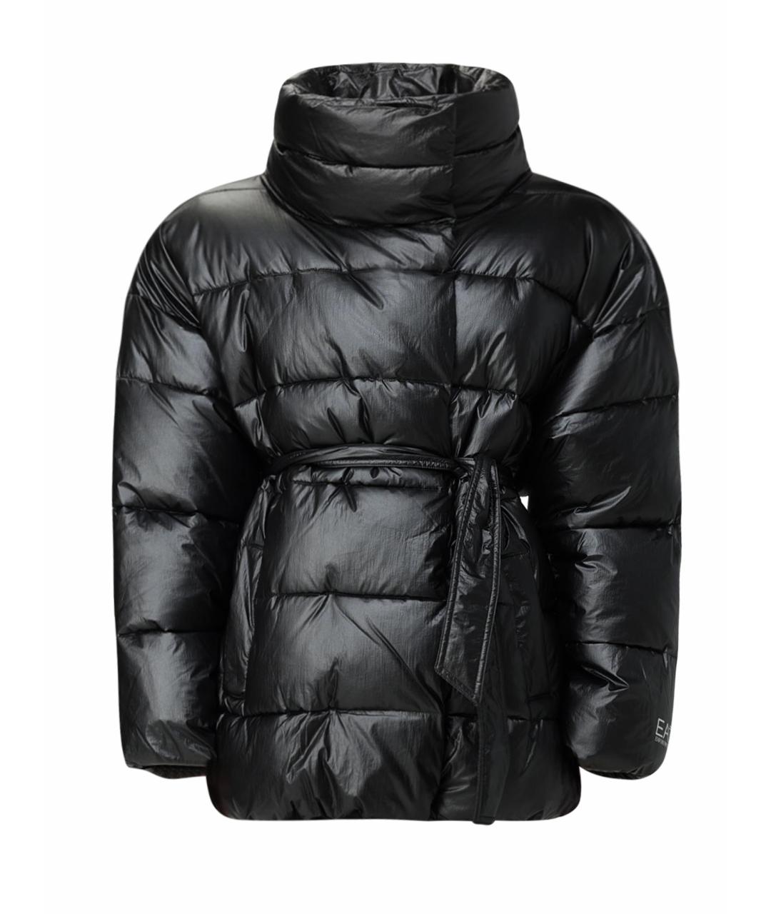 EA7 Черный полиамидовый пуховик, фото 1