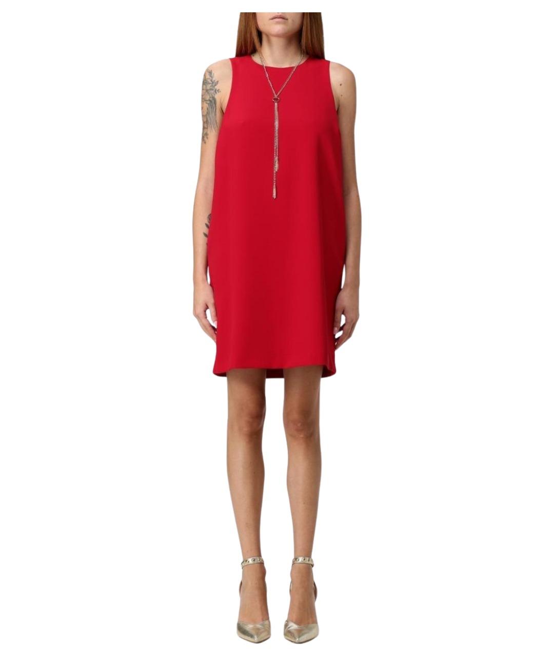 TWIN-SET Красное полиэстеровое платье, фото 1