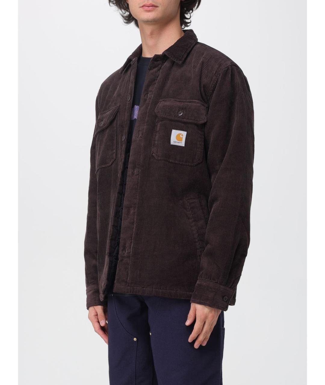 CARHARTT WIP Коричневая хлопковая куртка, фото 5