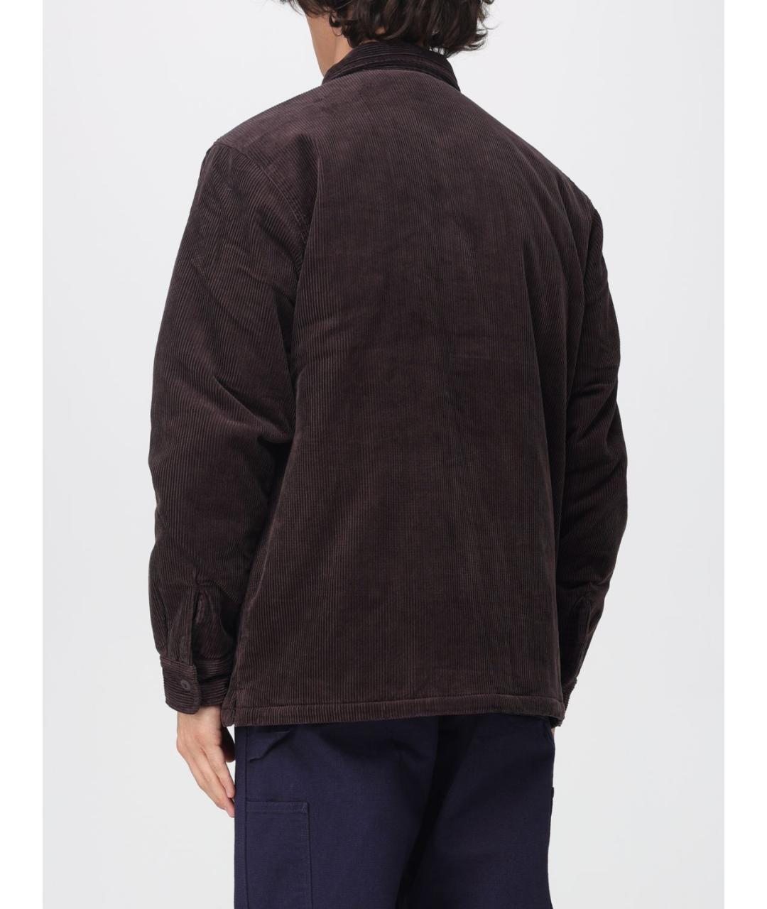 CARHARTT WIP Коричневая хлопковая куртка, фото 4