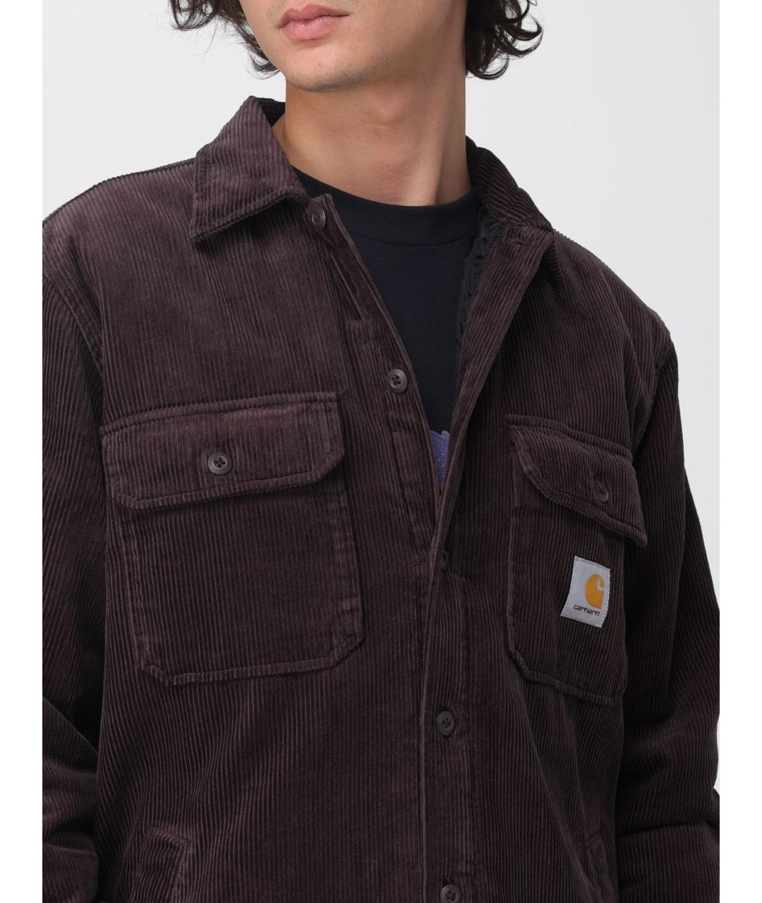 CARHARTT WIP Коричневая хлопковая куртка, фото 6