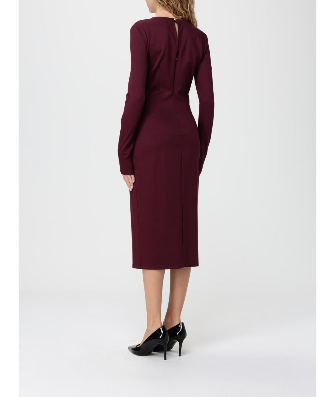 PATRIZIA PEPE Бордовое вискозное платье, фото 2