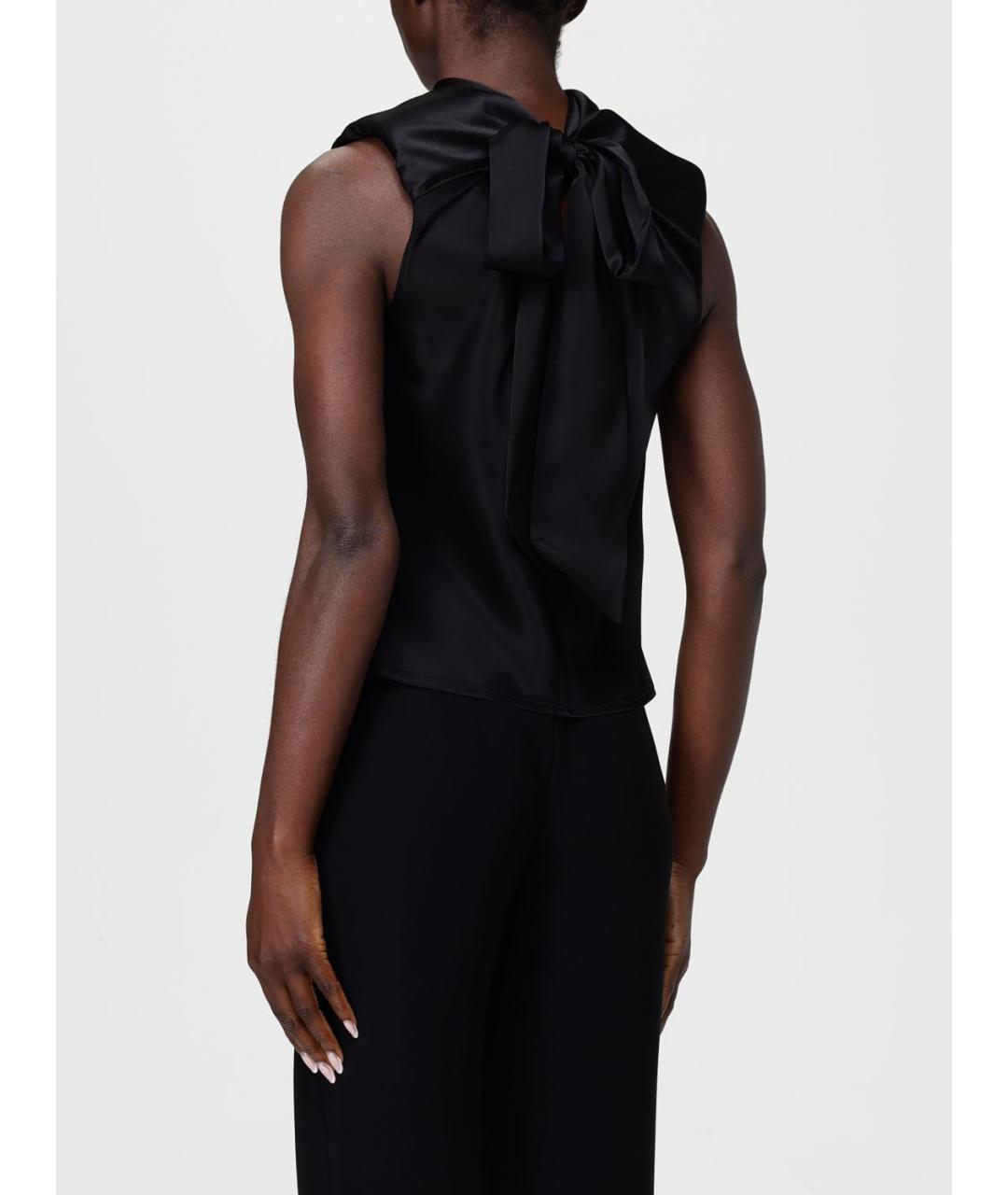 PINKO Черная ацетатная блузы, фото 2