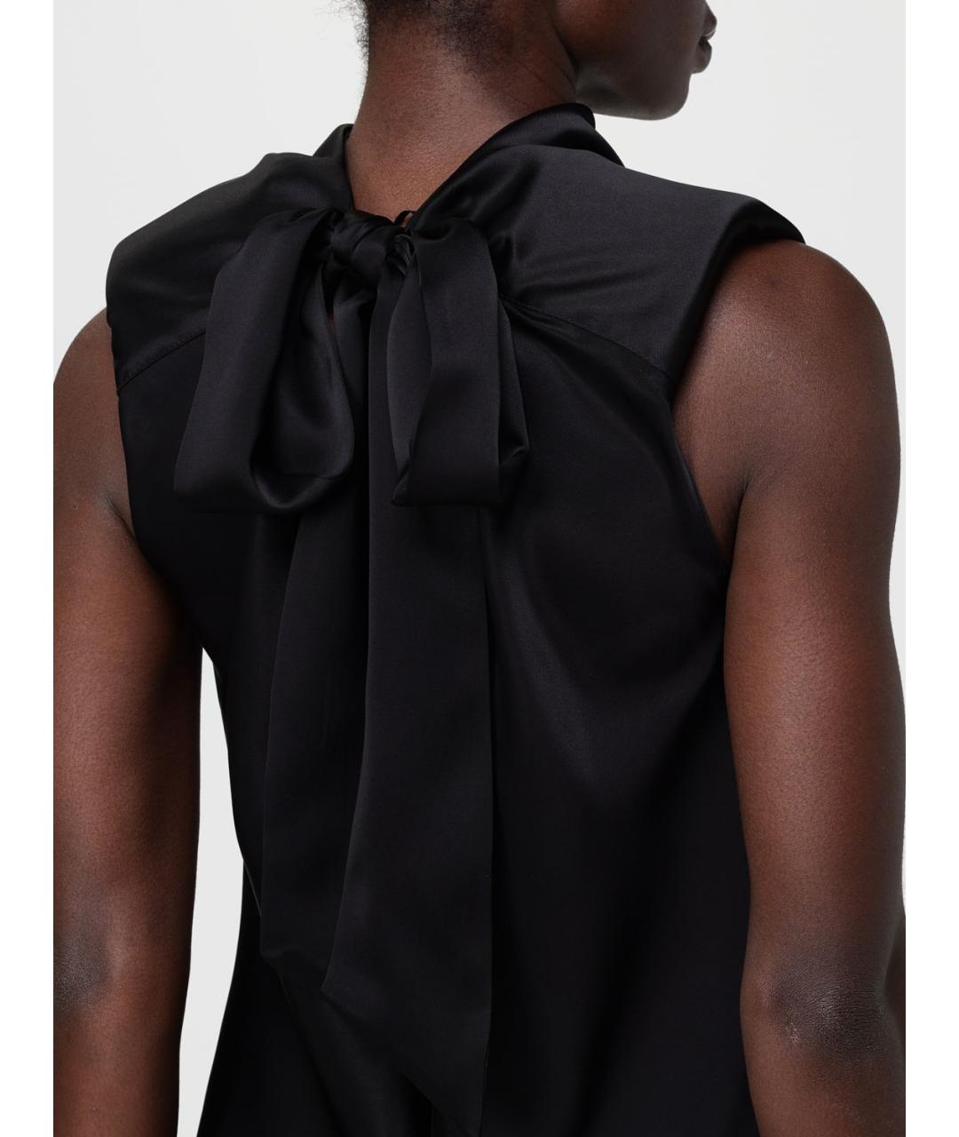 PINKO Черная ацетатная блузы, фото 3