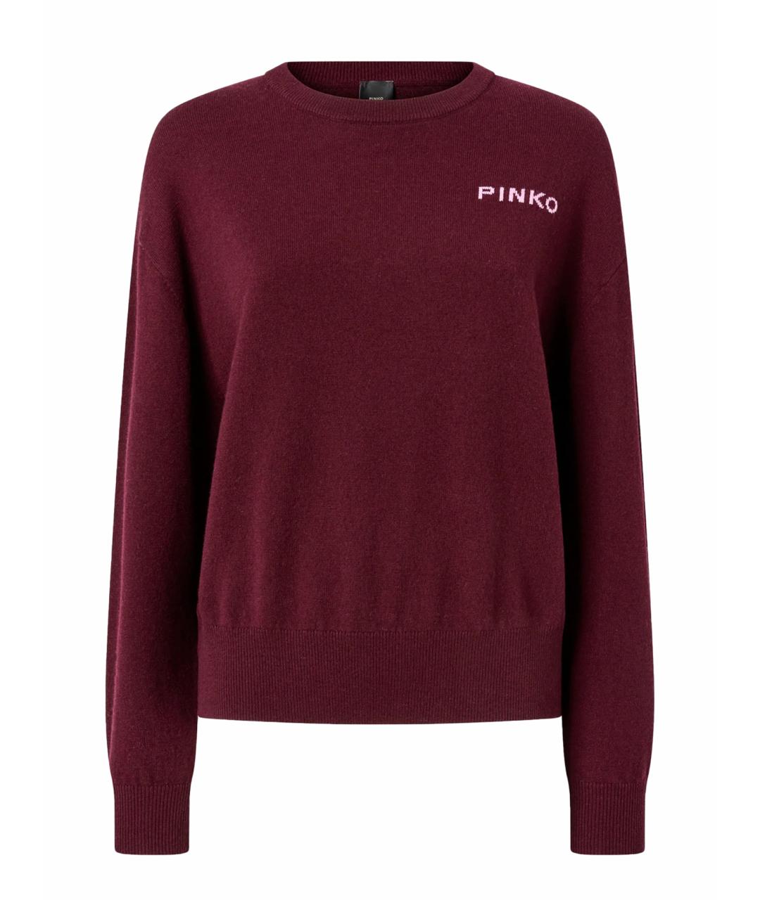 PINKO Бордовый шерстяной джемпер / свитер, фото 1
