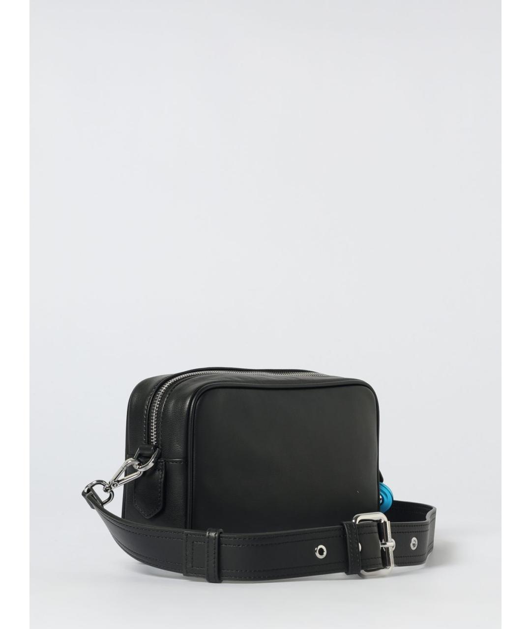 PATRIZIA PEPE Черная кожаная сумка через плечо, фото 2