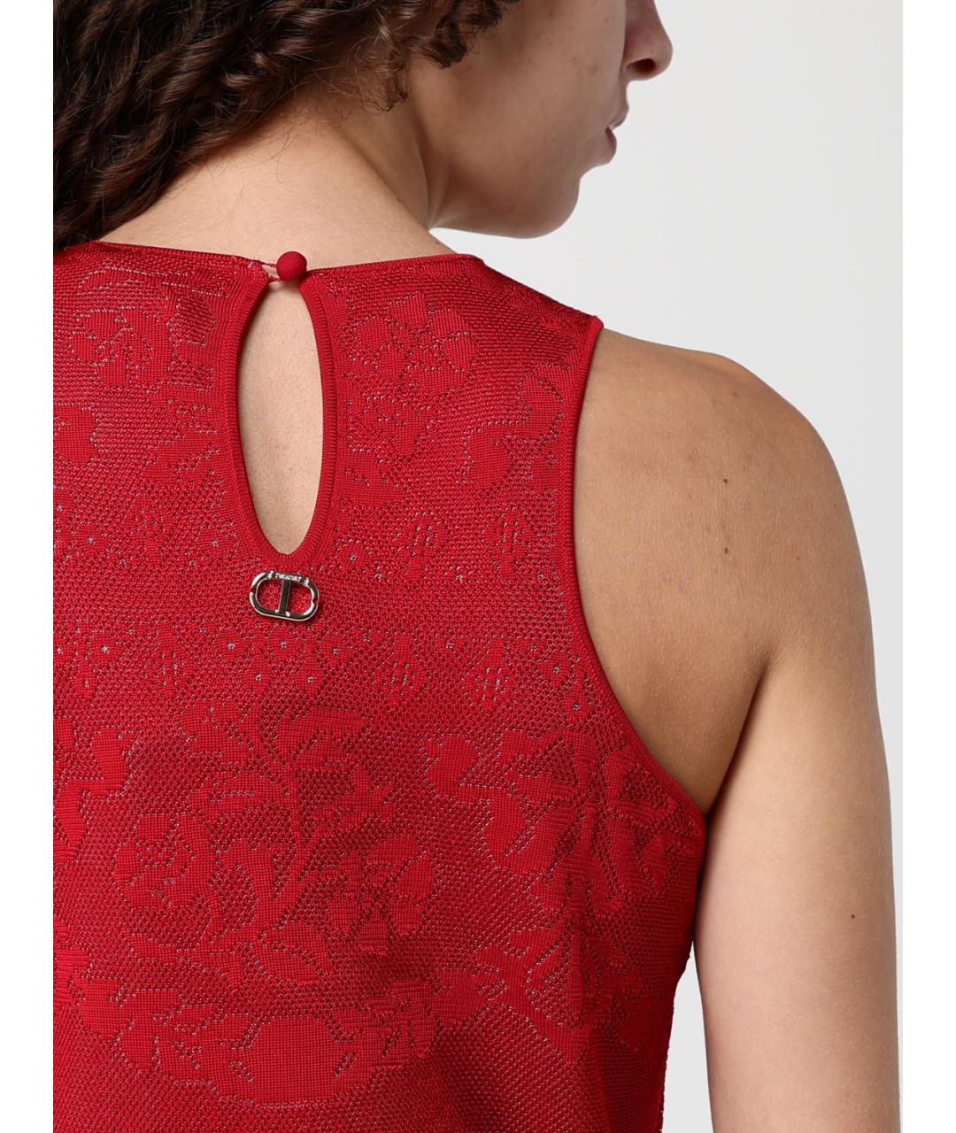 TWIN-SET Красное вечернее платье, фото 3