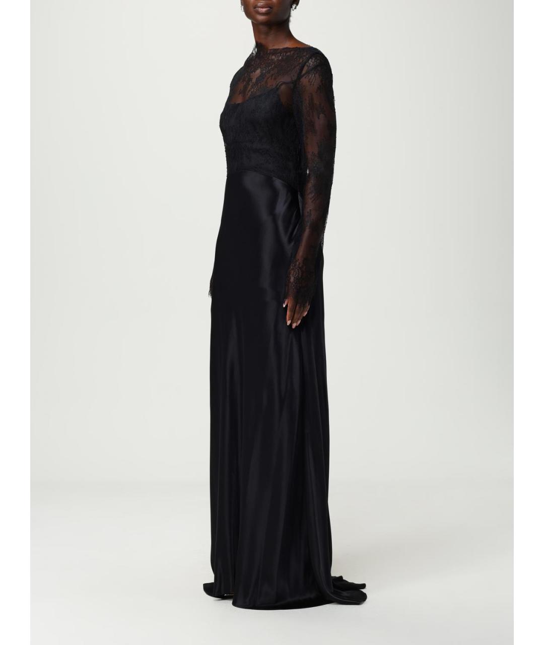 ALBERTA FERRETTI Черное вискозное вечернее платье, фото 4