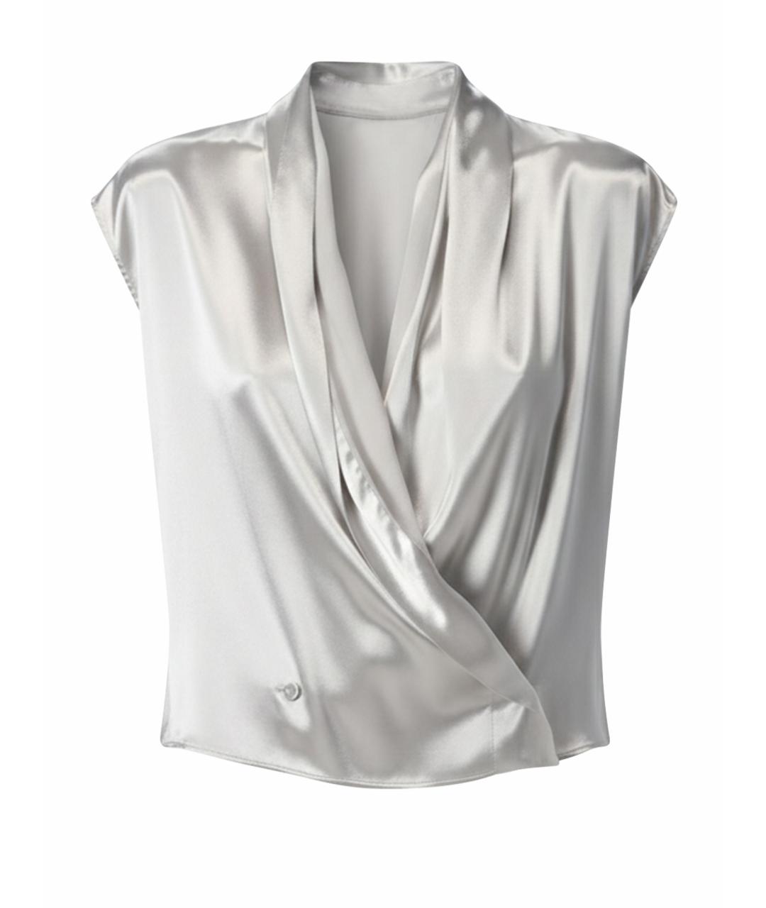 ALBERTA FERRETTI Серая вискозная блузы, фото 1