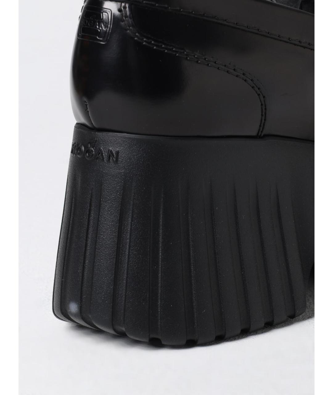 HOGAN Черные кожаные лоферы, фото 4