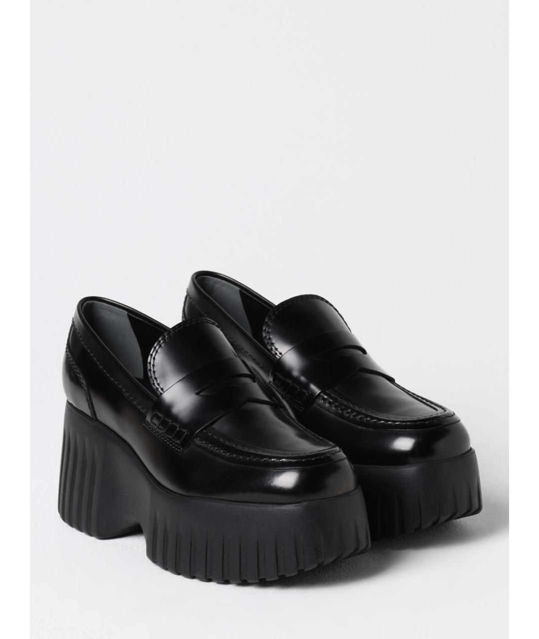 HOGAN Черные кожаные лоферы, фото 2