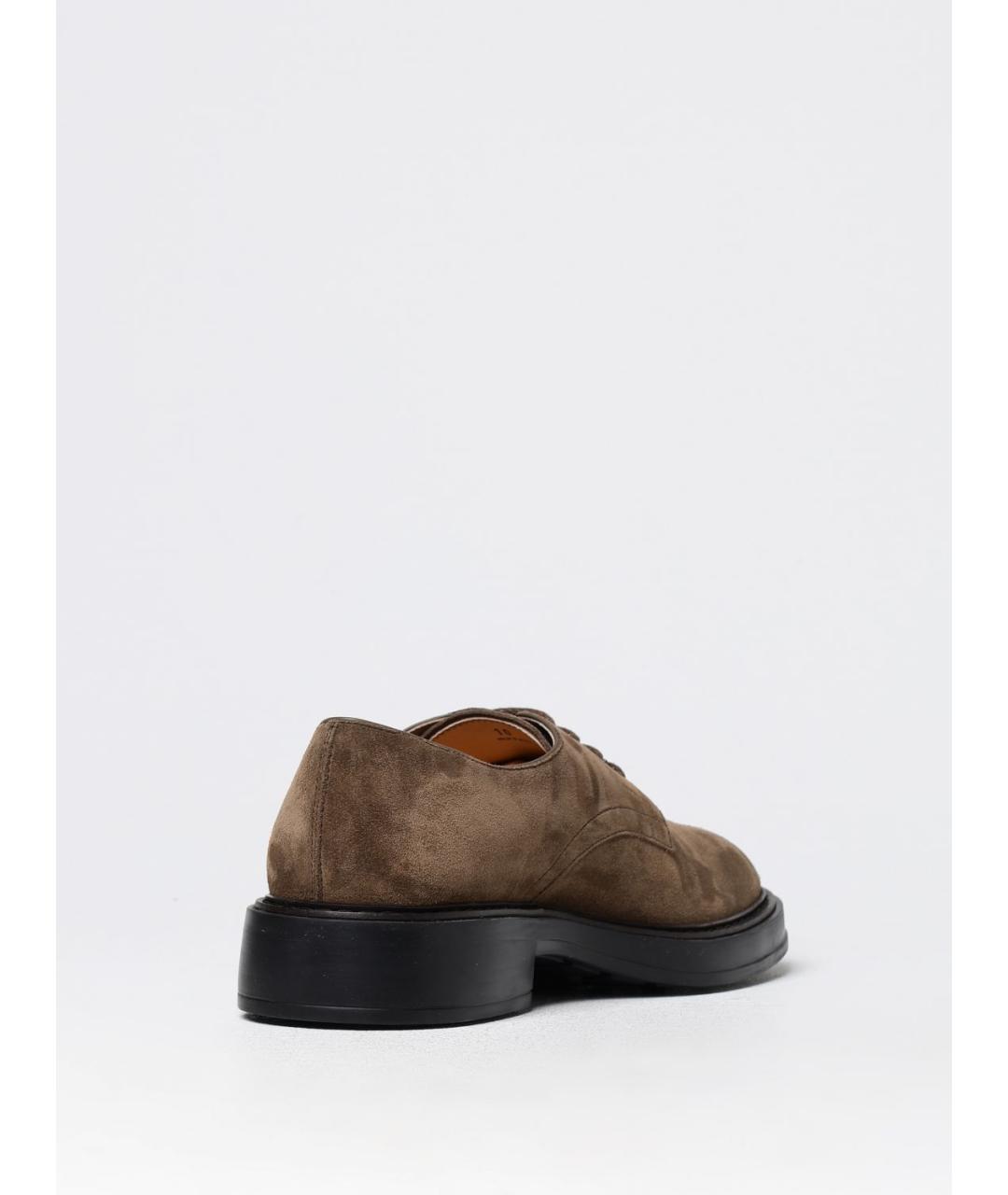 TOD'S Коричневые замшевые туфли, фото 3