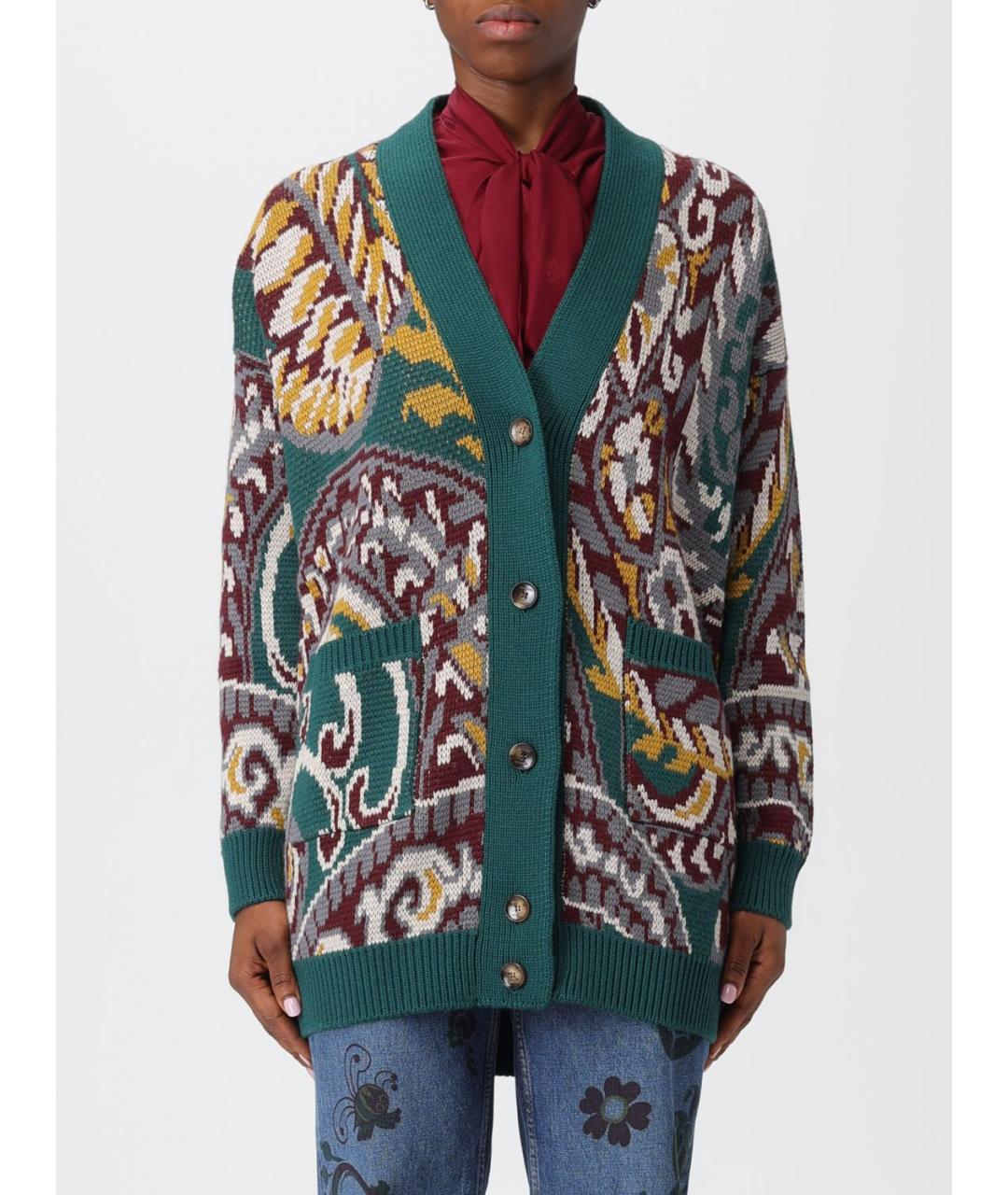 ETRO Мульти шерстяной кардиган, фото 2
