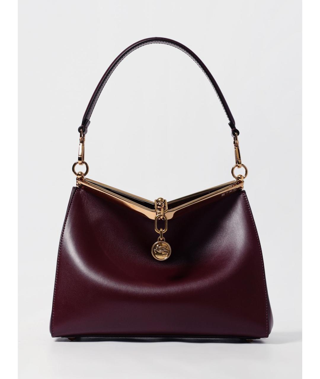 ETRO Бордовая кожаная сумка через плечо, фото 6