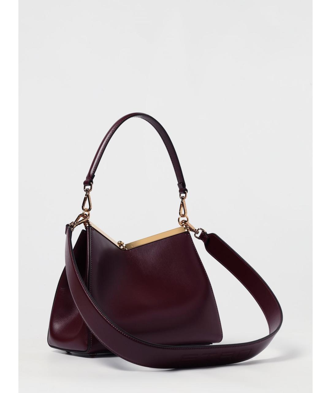 ETRO Бордовая кожаная сумка через плечо, фото 3