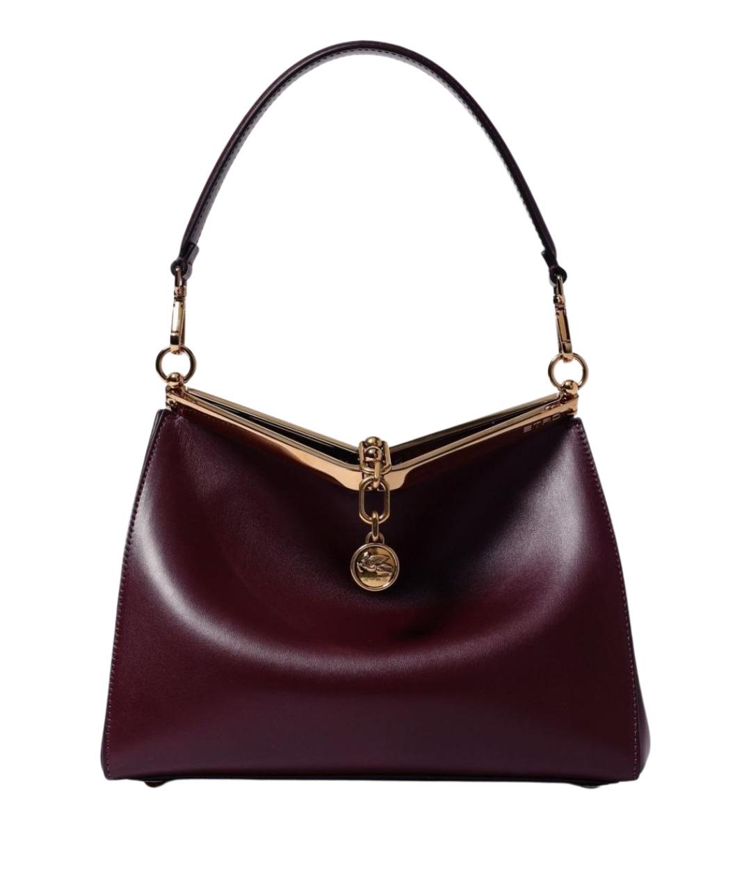 ETRO Бордовая кожаная сумка через плечо, фото 1