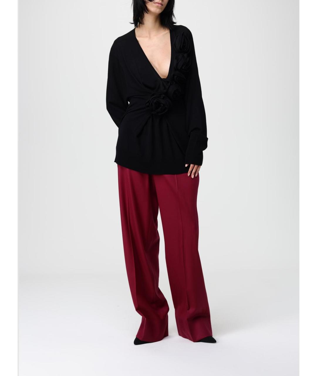 ALBERTA FERRETTI Черная вискозная блузы, фото 3