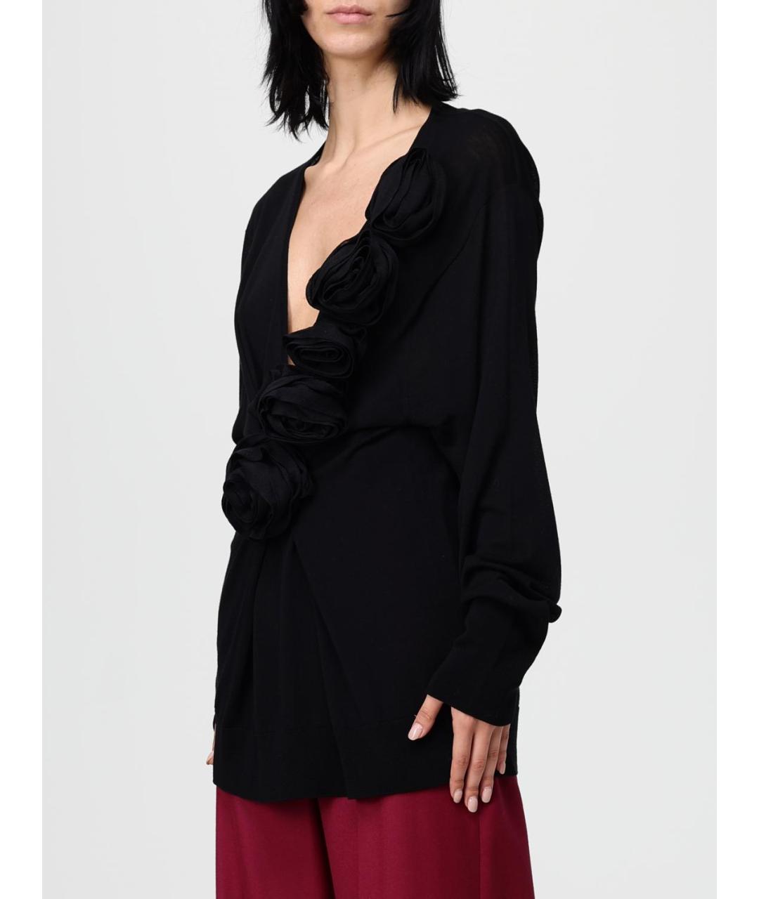 ALBERTA FERRETTI Черная вискозная блузы, фото 5