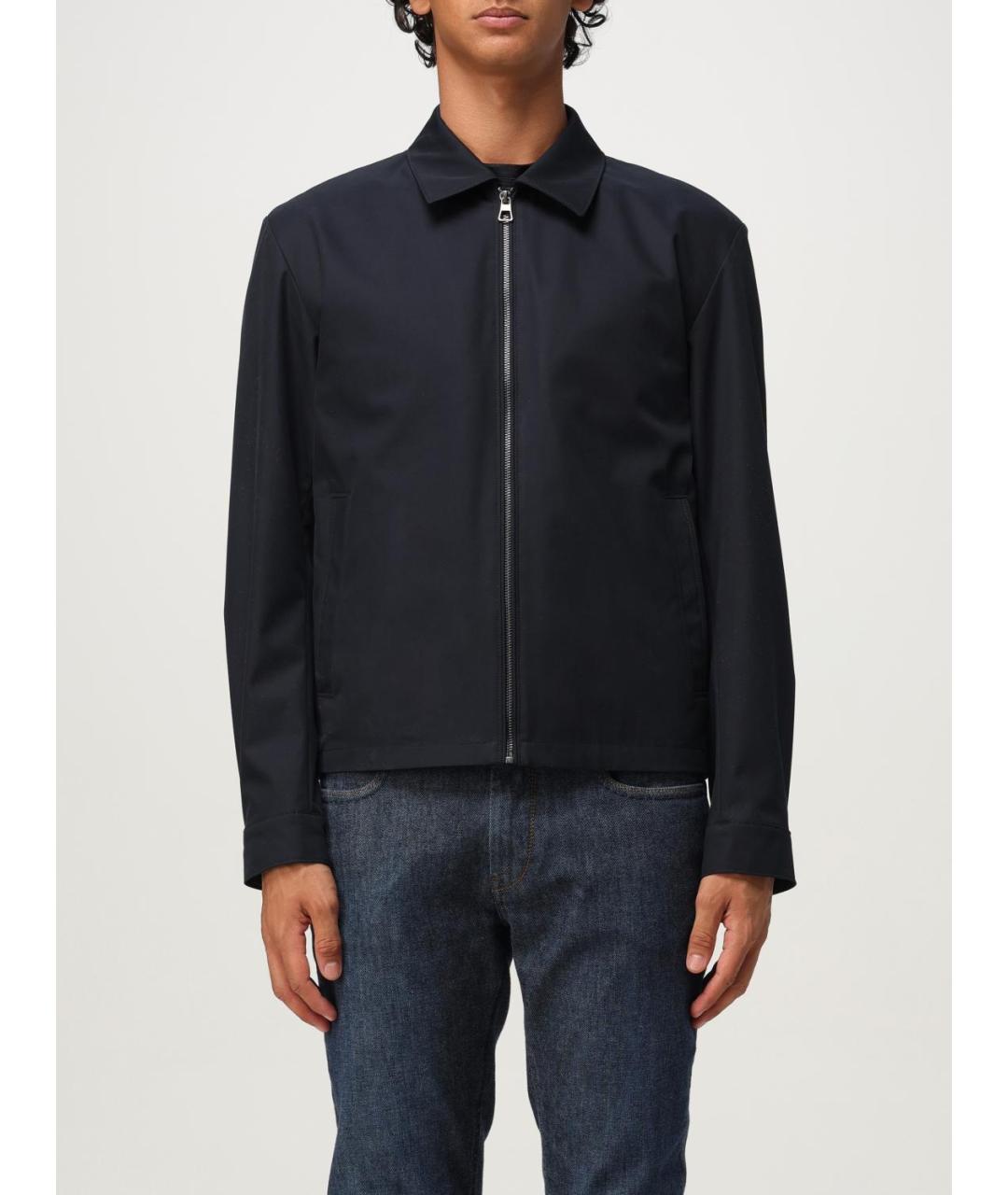 HUGO BOSS Темно-синяя хлопковая куртка, фото 5