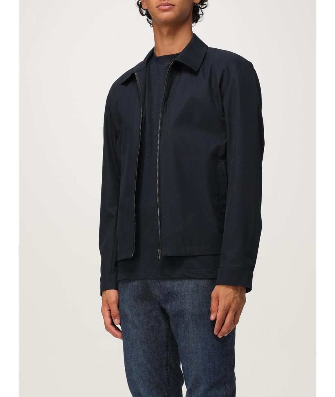 HUGO BOSS Темно-синяя хлопковая куртка, фото 3