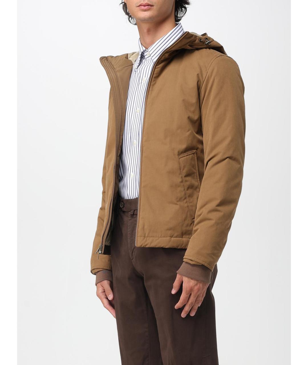 WOOLRICH Коричневая хлопковая куртка, фото 4