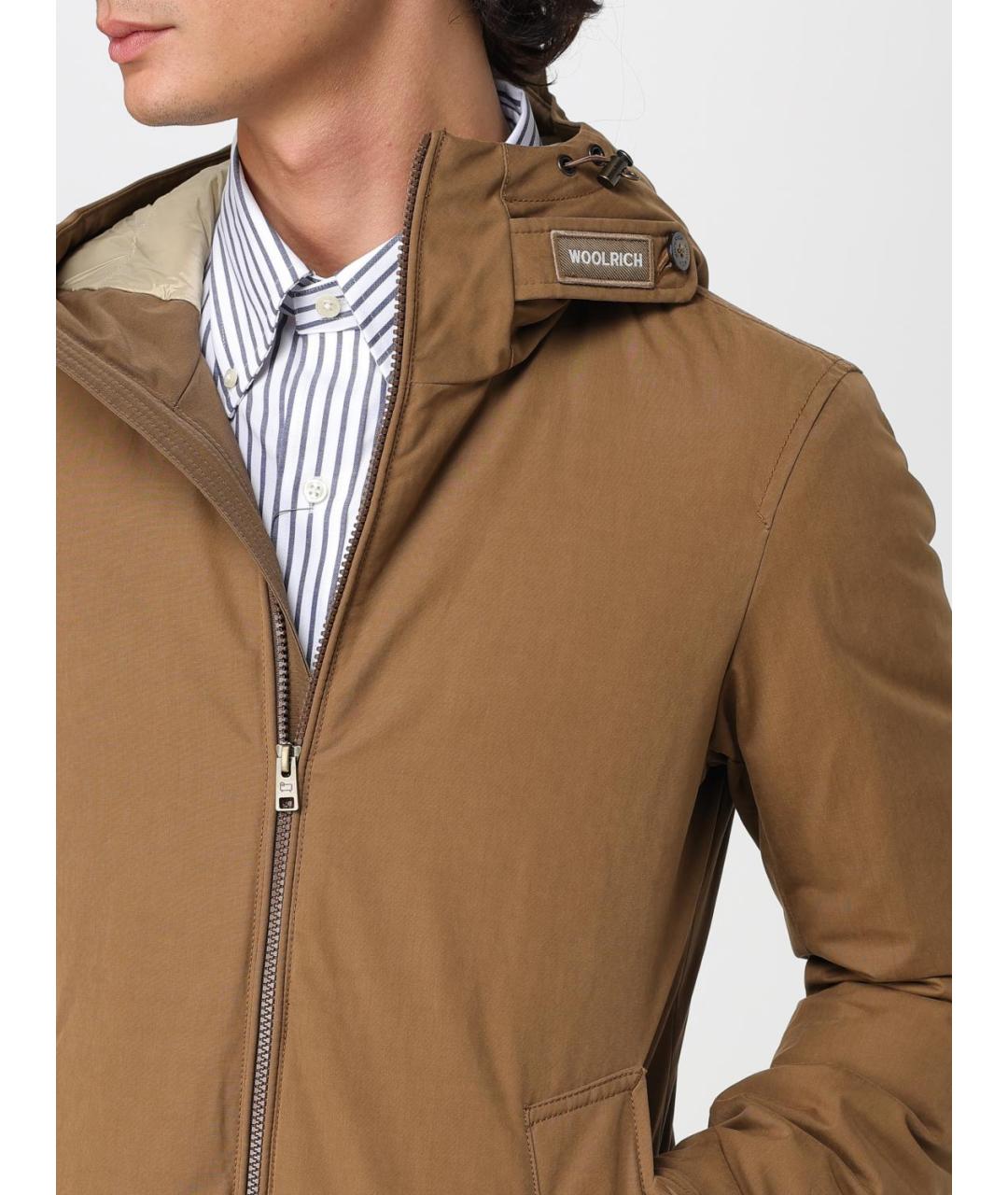 WOOLRICH Коричневая хлопковая куртка, фото 5