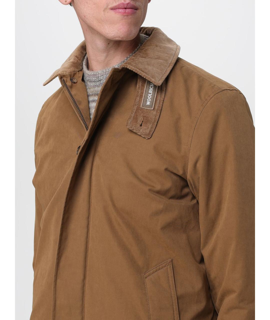 WOOLRICH Коричневое хлопковое пальто, фото 4