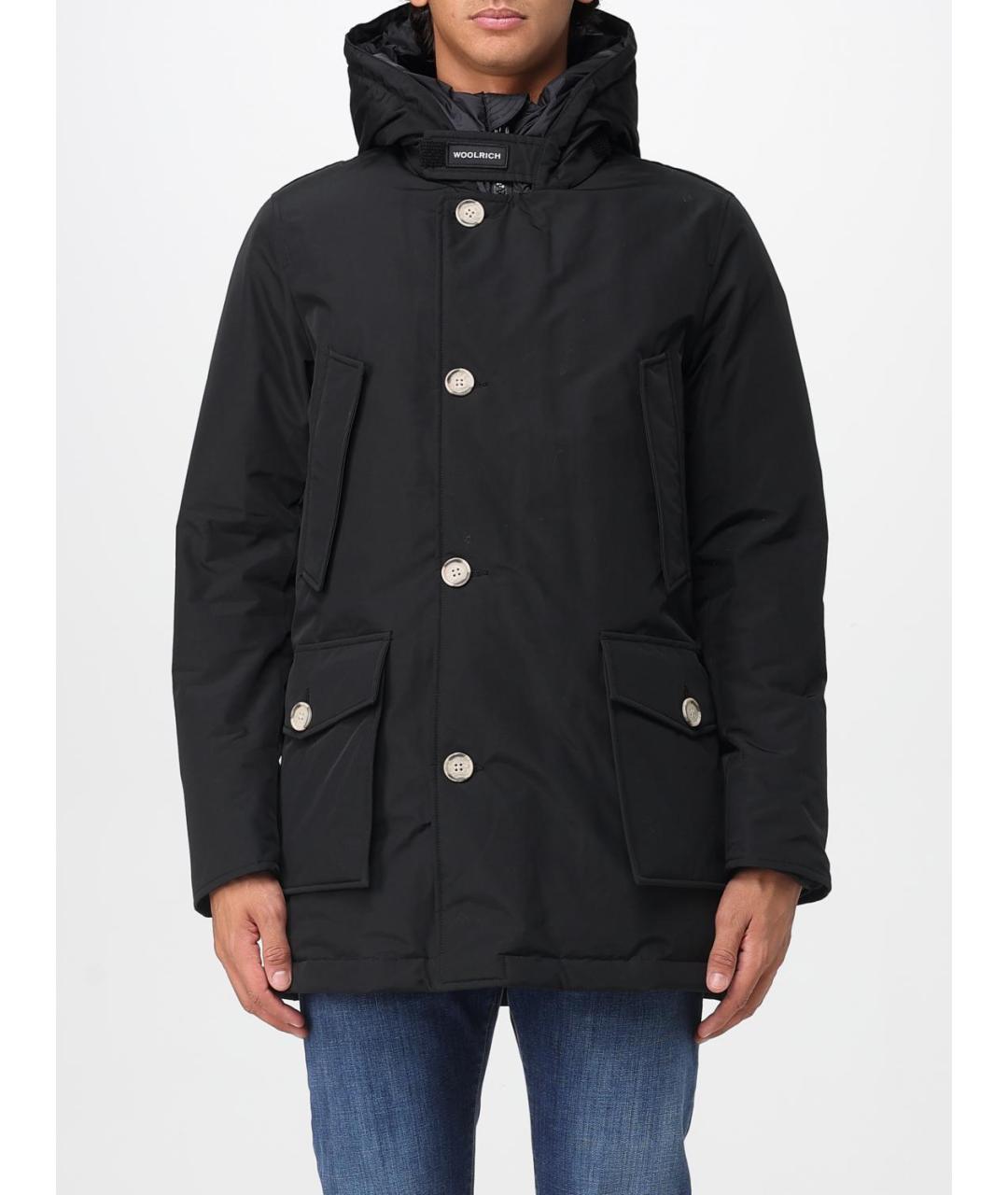 WOOLRICH Черная хлопковая парка, фото 2