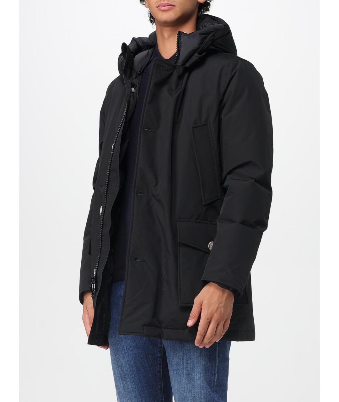 WOOLRICH Черная хлопковая парка, фото 4