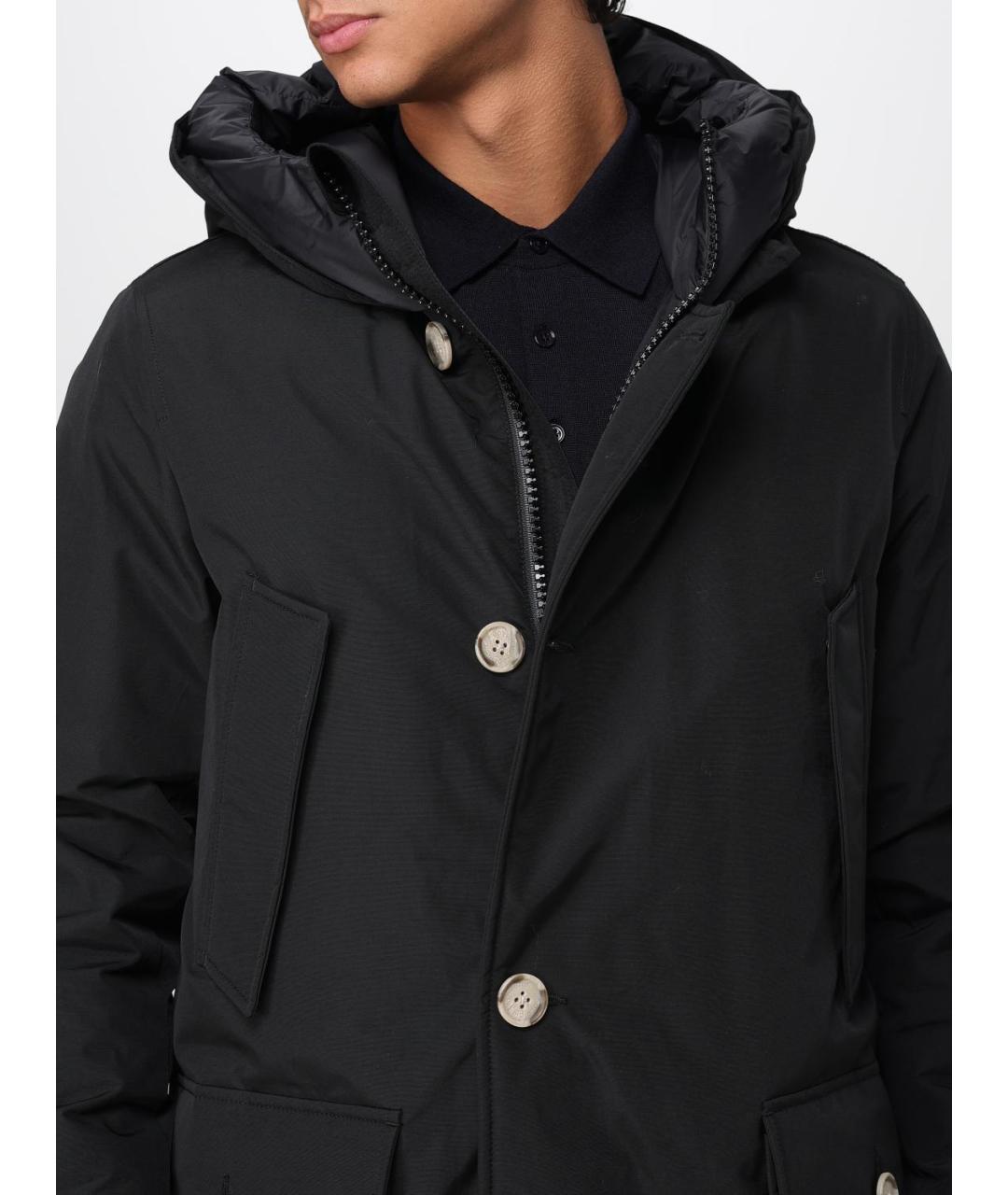 WOOLRICH Черная хлопковая парка, фото 5