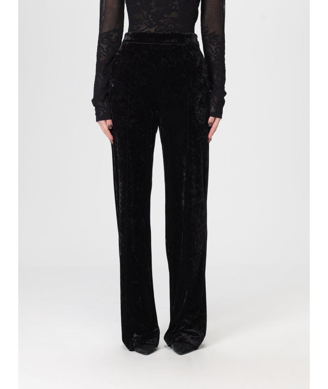 PATRIZIA PEPE Черные прямые брюки, фото 4