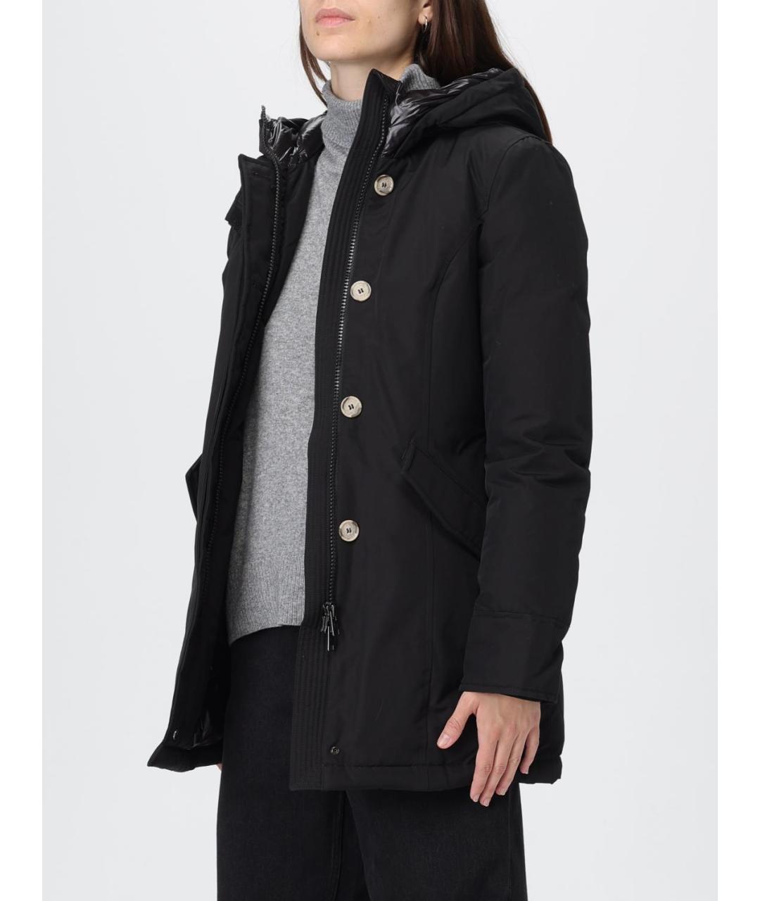 WOOLRICH Черная хлопковая парка, фото 4