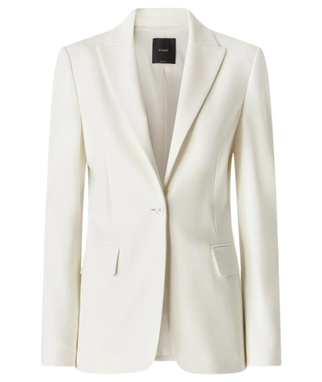 PINKO Белый вискозный жакет/пиджак, фото 5