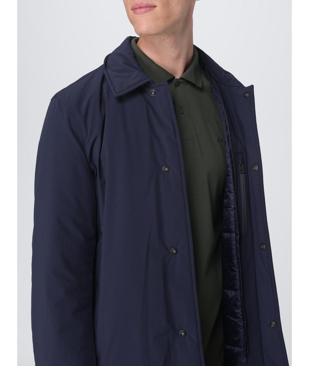 WOOLRICH Синее полиамидовое пальто, фото 4