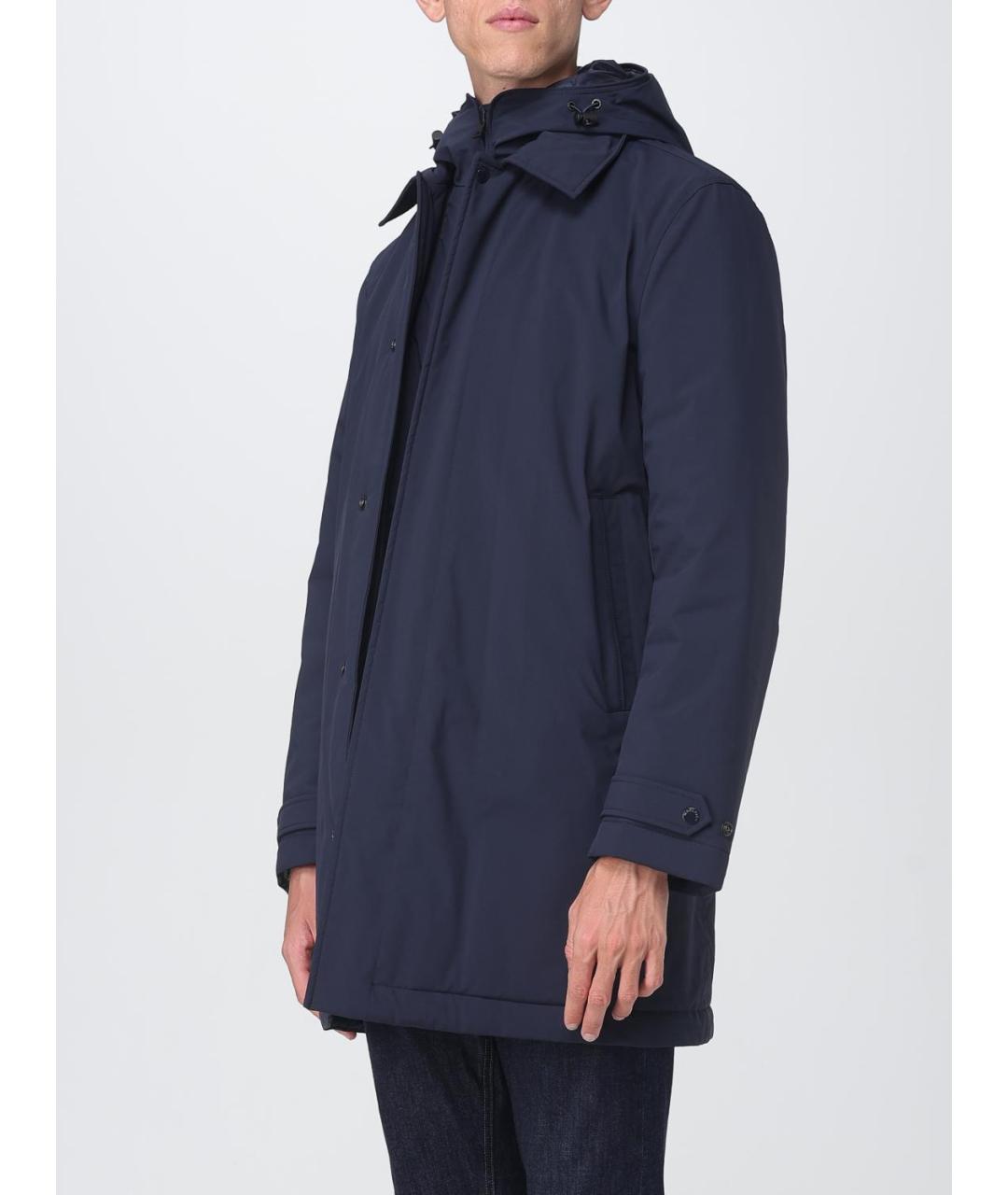 WOOLRICH Синее полиамидовое пальто, фото 3