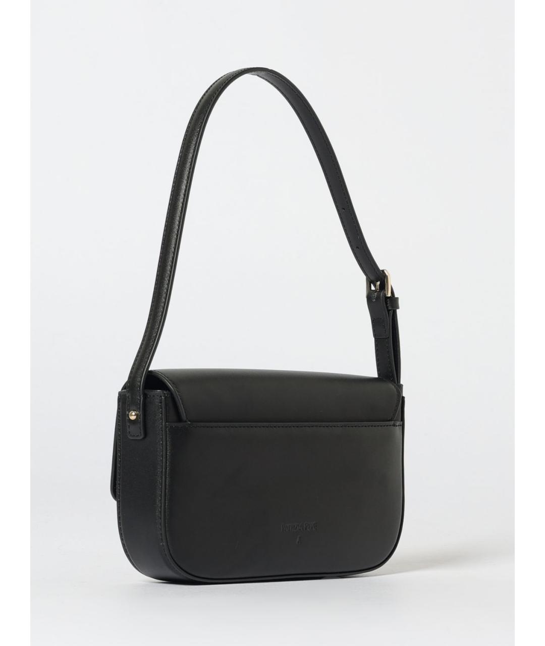 PATRIZIA PEPE Черная кожаная сумка через плечо, фото 2